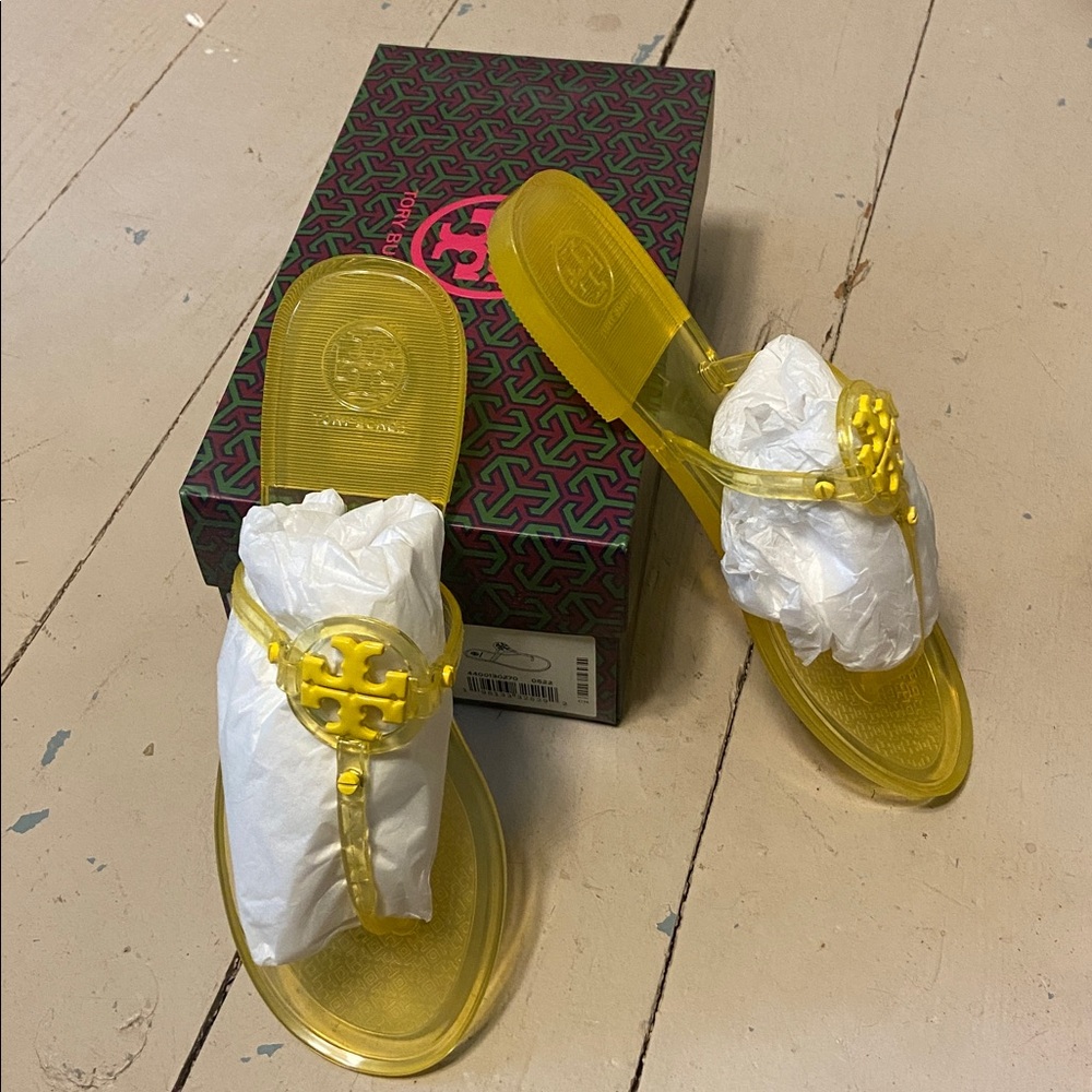 Tory Burch Translucent Yellow Slides - Picture 3 of 3